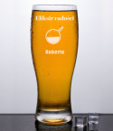 Szklanka do piwa 500 ml + Grawer - "Eliksir radości"