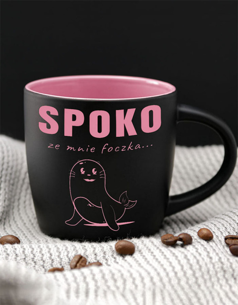 Kubek 290 ml + Grawer "Spoko ze mnie foczka..." Kubek 290 ml + Grawer "Spoko ze mnie foczka..."